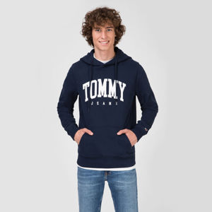 Tommy Jeans pánská tmavě modrá mikina Logo Hoodie
